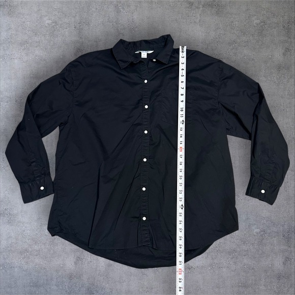 Old Navy Women's Button Down Shirt Bundle L – Black, Gray, Red Stripe Lot of 3 - Picture 3 of 16